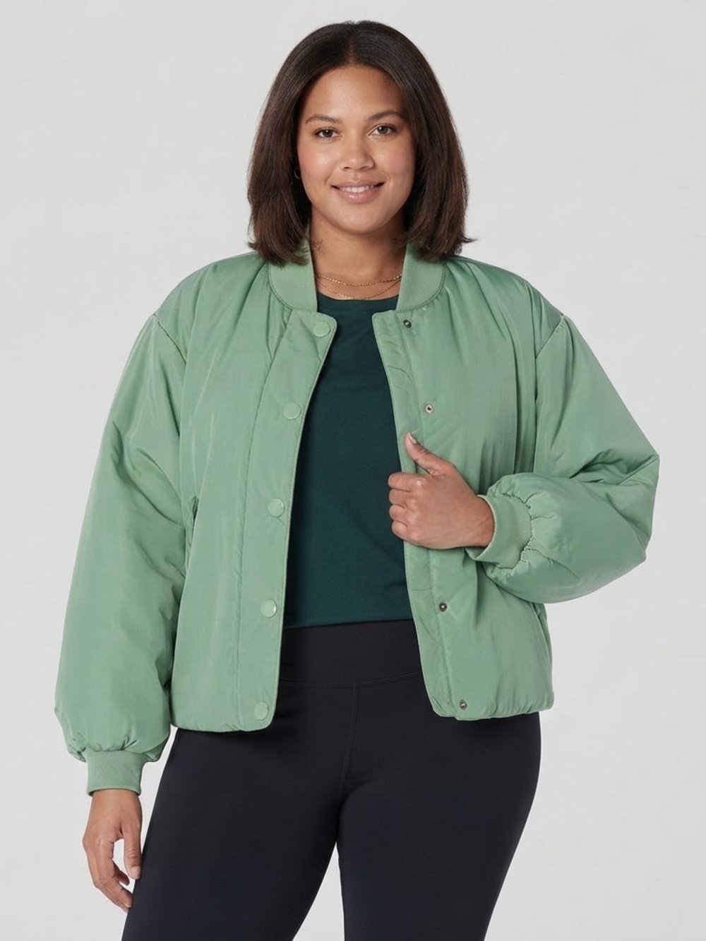 Women's Quilted Bomber Jacket Fall Fashion 2025 Lightweight Cropped Zip up 3X